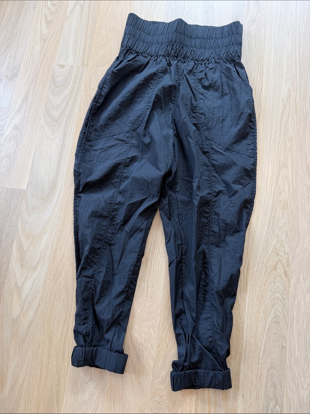 Women's Black High-Waist Tennis Joggers